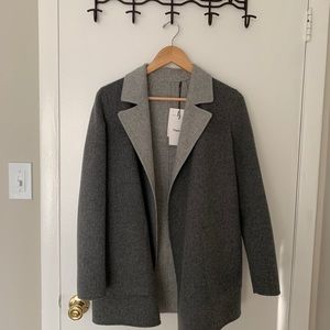 Theory reversible wool cashmere coat S